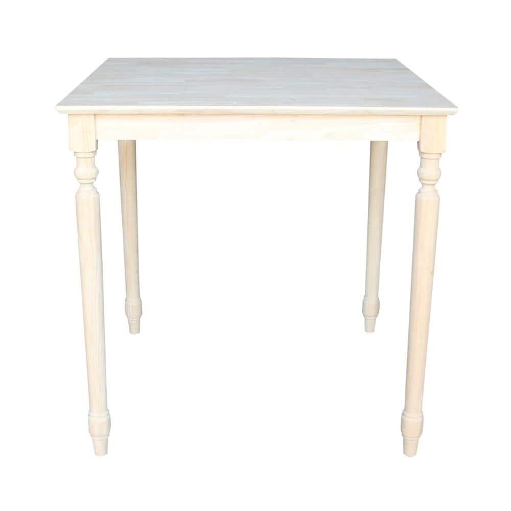 International Concepts Turned Solid Wood Top Dining Table