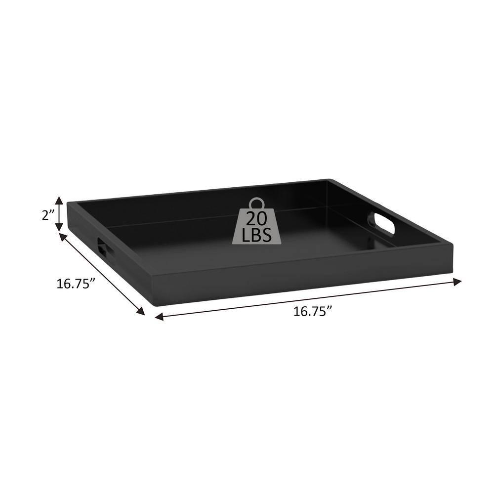 Convenience Concepts Palm Beach Tray in Red Wood Finish with Handles