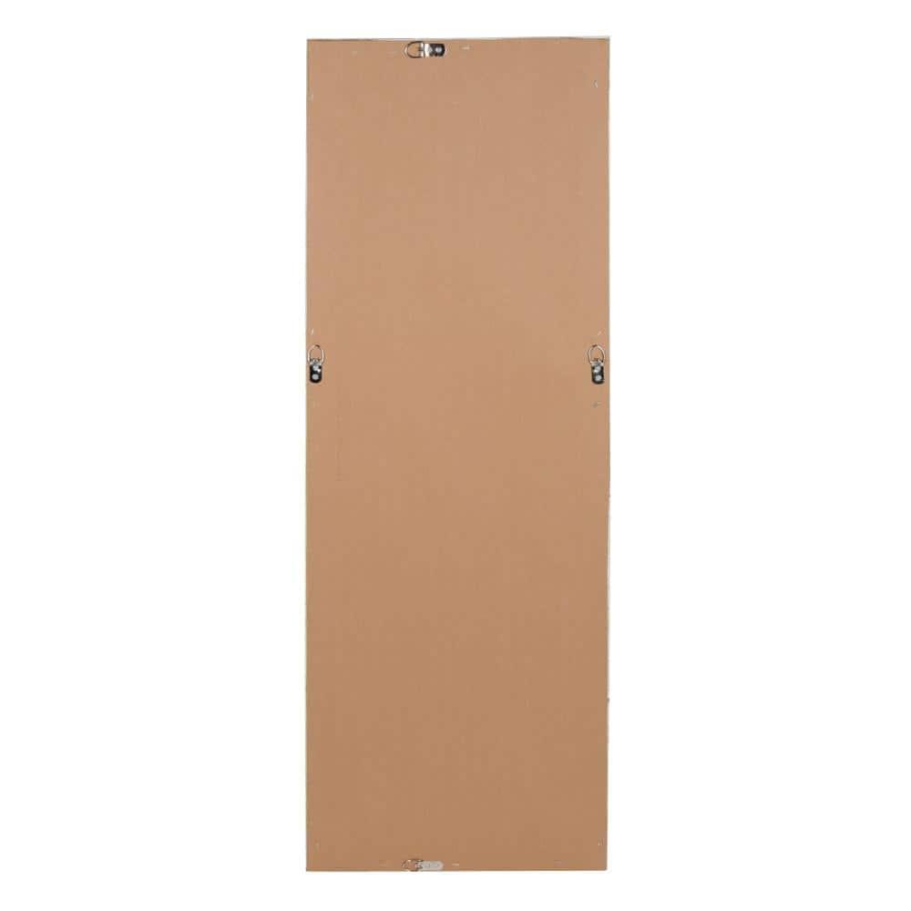 16" x 48" Evans Framed Wall Panel Mirror Black - Kate and Laurel: Contemporary Full Body, Floating Design, Easy Mount