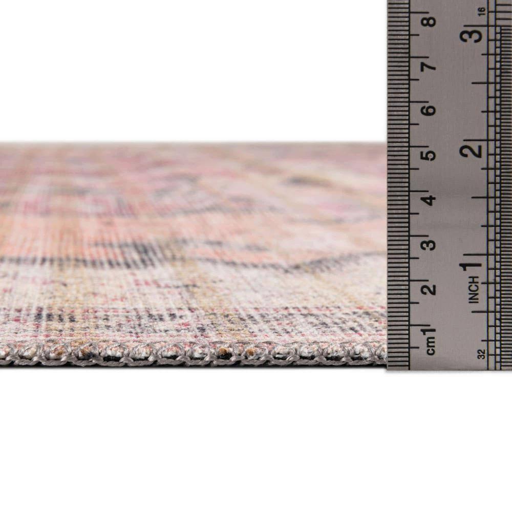 Unique Loom 2' 0 x 6' 0 Nostalgia Meknes Machine Washable Beige Pink Area Rug