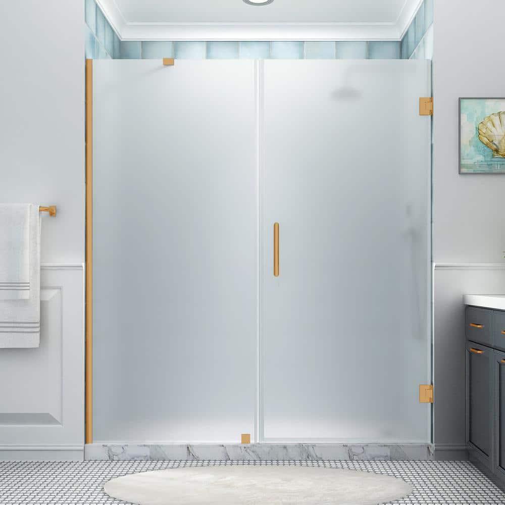 Aston Sdr965fruw-723880 Belmore Xl 80" High X 72" Wide Hinged Frameless Shower Door - Gold