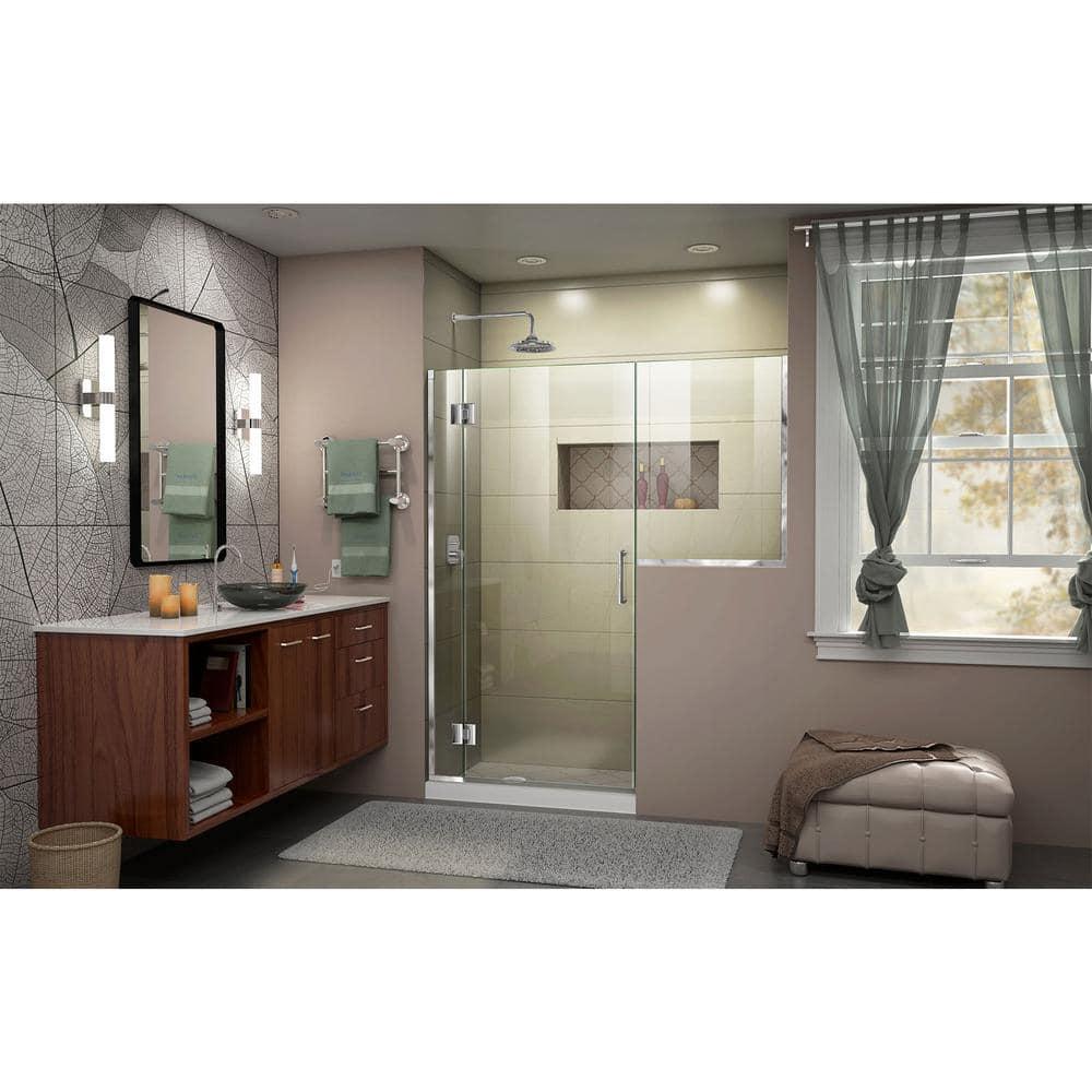 DreamLine Unidoor-X 72" W x 72" H Frameless Shower Door with Fixed Panel D1303634-01
