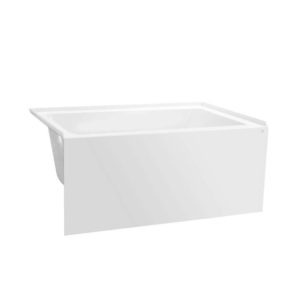 Alcove Soaking Skirt Bathtub with Overflow and Drain