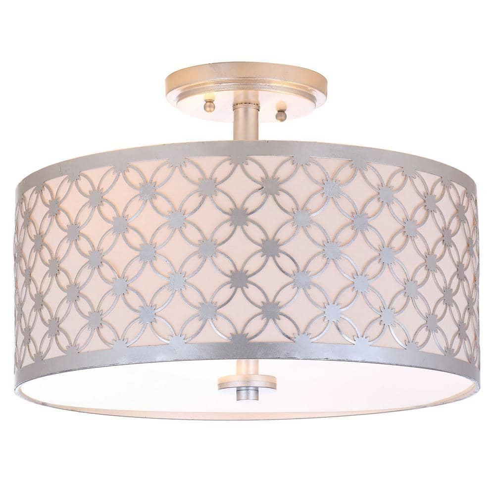 Hutch Flush Mount - FLU4002 - Silver - Safavieh