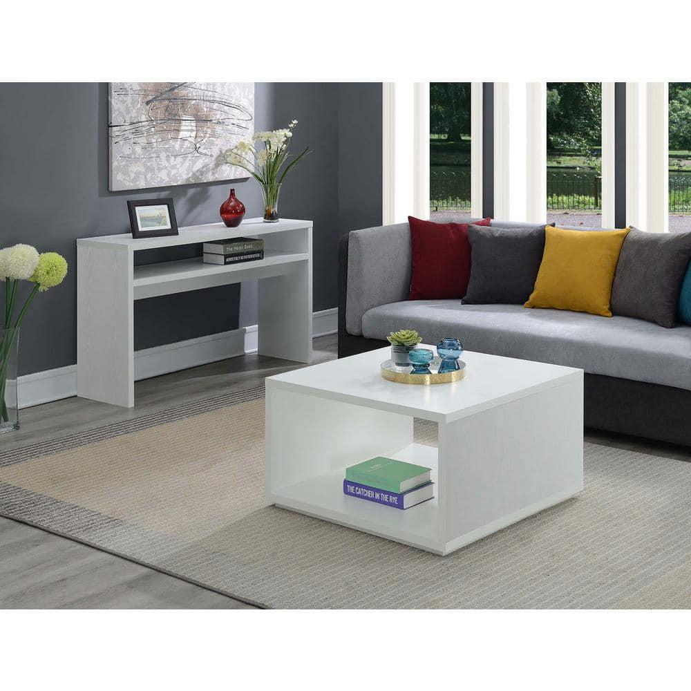 Haught Floor Shelf Coffee Table with Storage