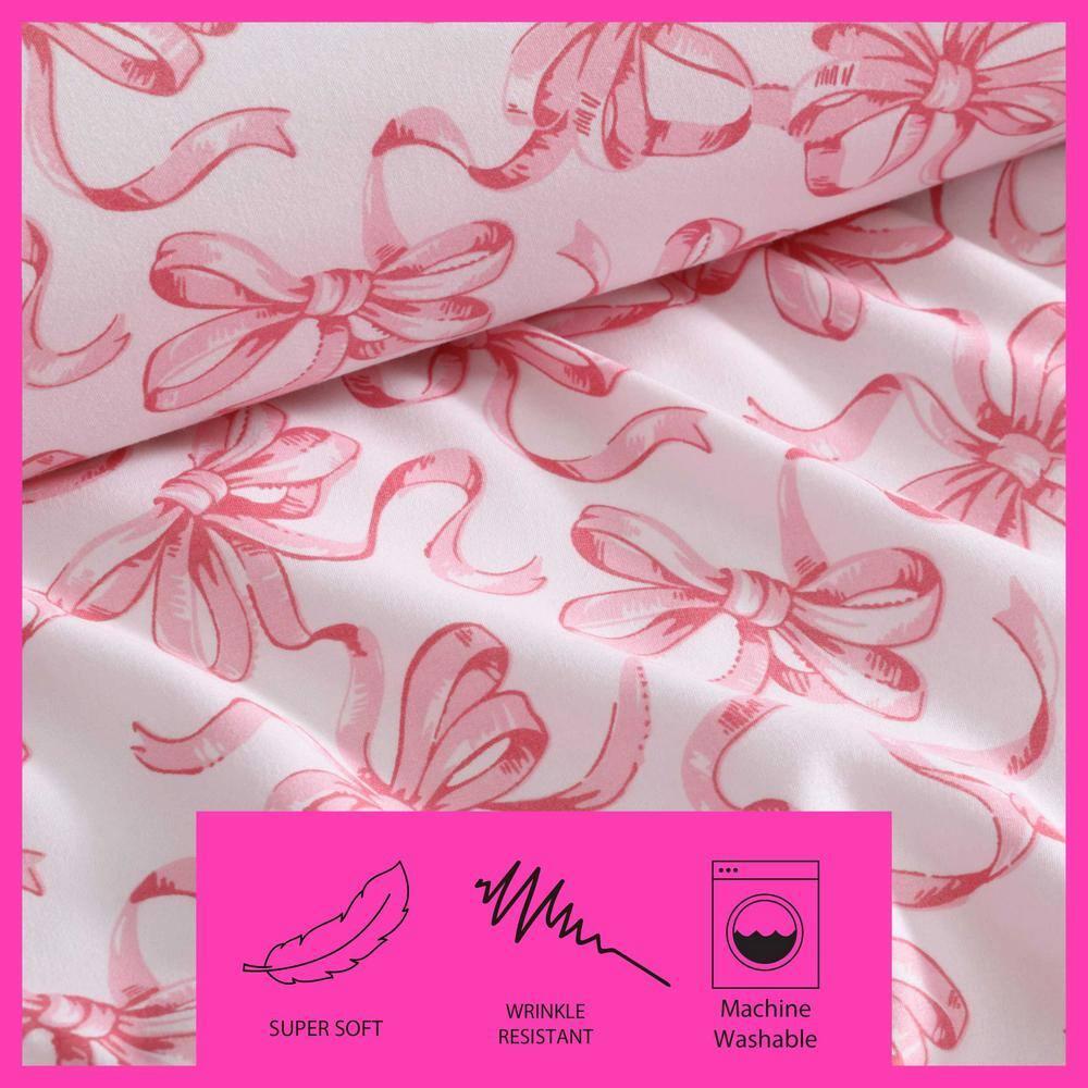 Betsey Johnson Ombre Betsey Johnson Ballet Bows Pink Reversible Duvet Cover Set