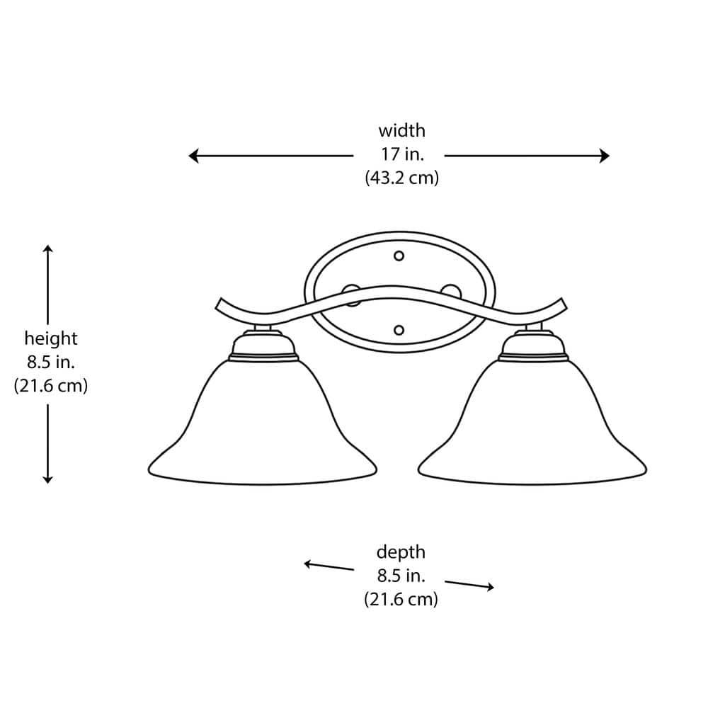 Hollyslope 17 in. 2-Light Oil Rubbed Bronze Bathroom Vanity Light Fixture with Marbleized Glass Shades