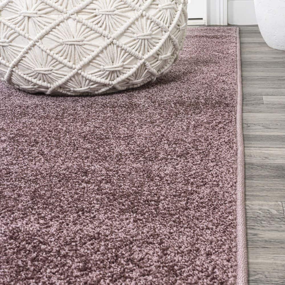 8'x10' Haze Solid Low-Pile, Light Purple - JONATHAN Y