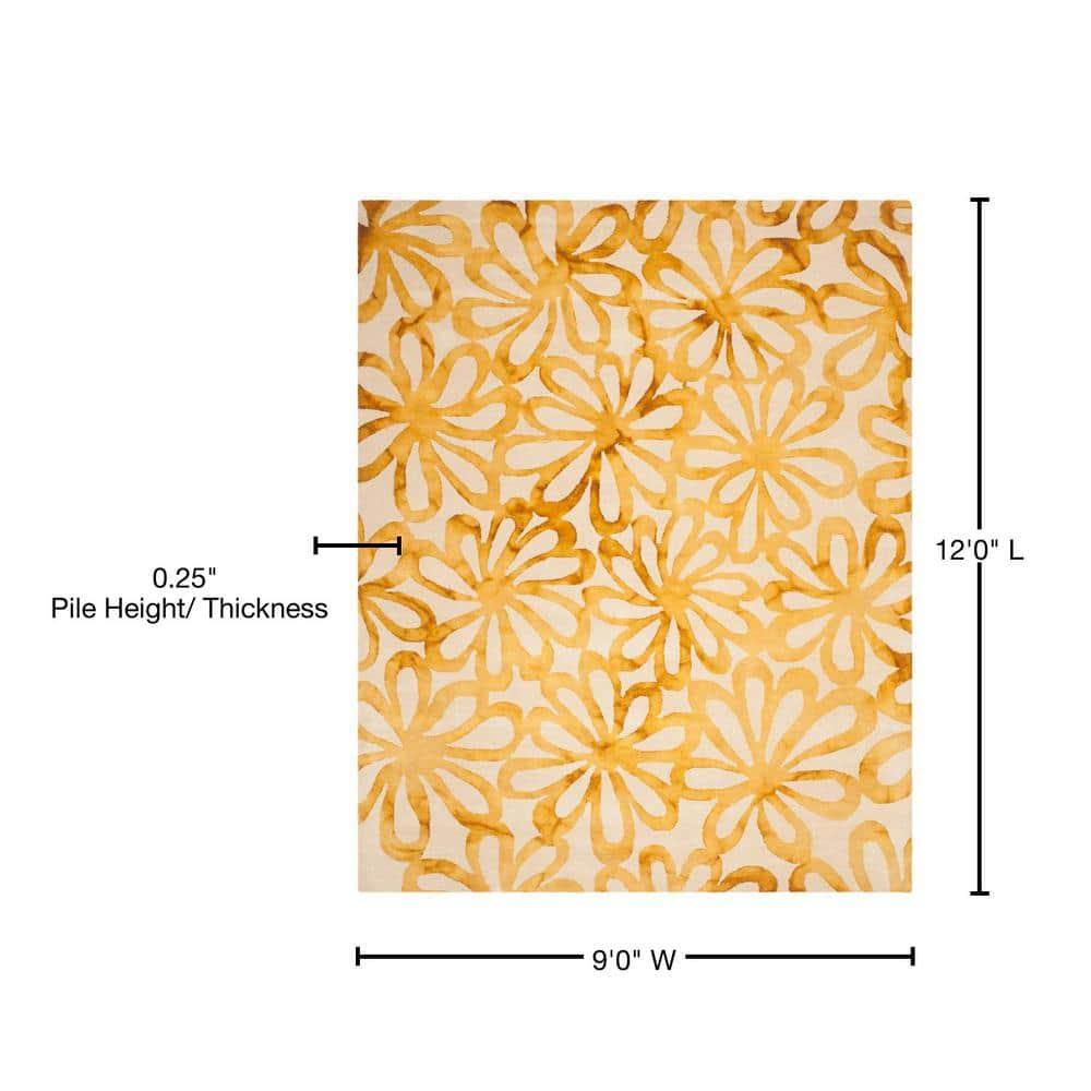 Dip Dye DDY527 Hand Tufted Area Rug - Beige/Gold - 8'9"x11'9" - Safavieh.