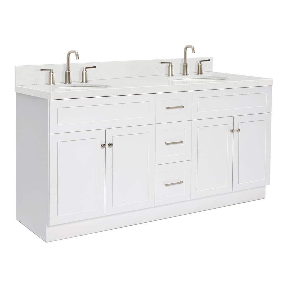 Ariel F072dcqovo Hamlet 72" Free Standing Double Basin Vanity Set - White