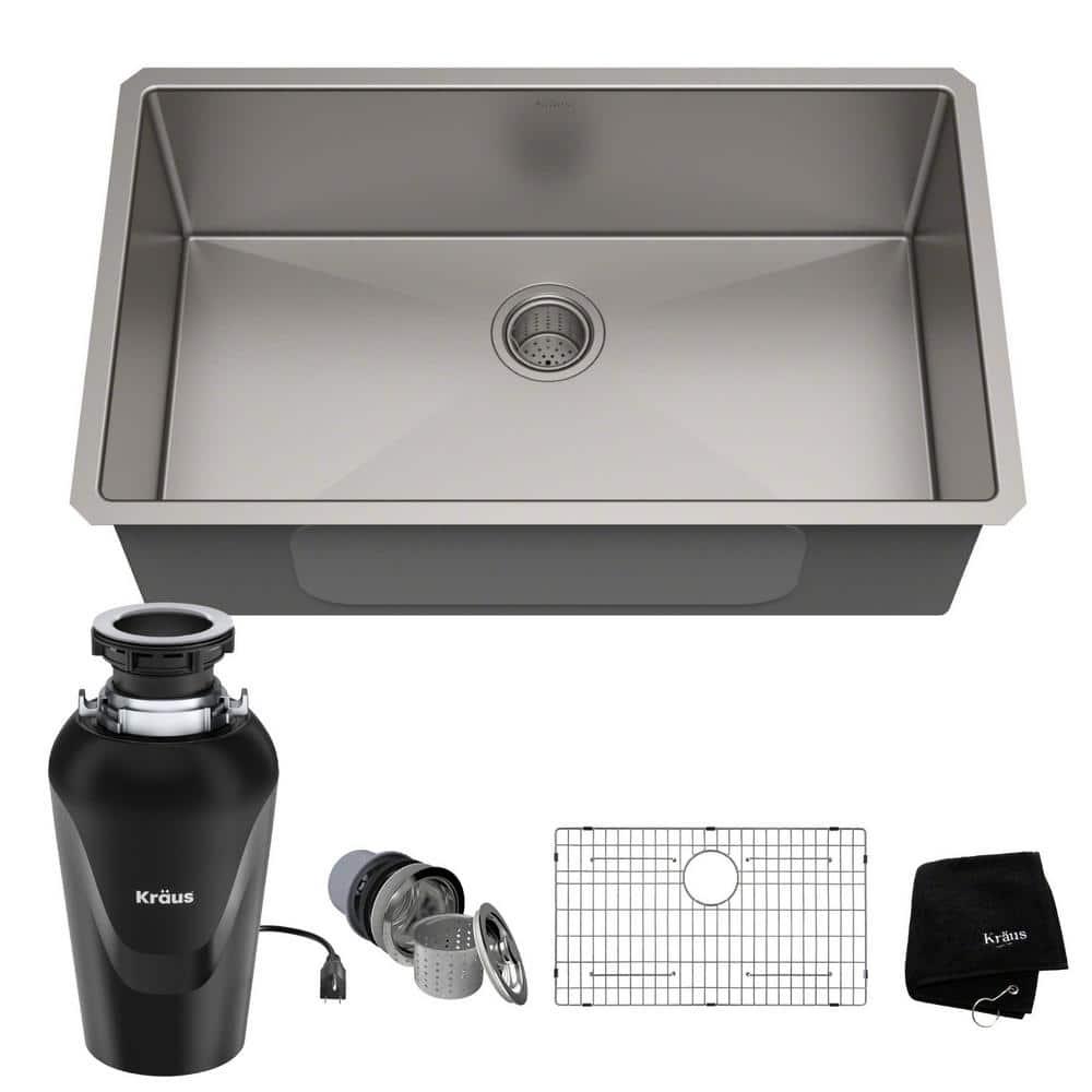 KRAUS Standard PRO™ Gauge Undermount Kitchen Sink with WasteGuard™ Garbage Disposal