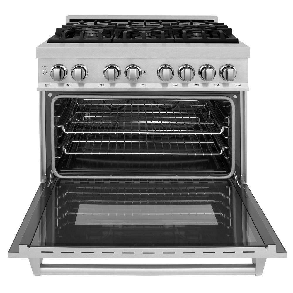 ZLINE ZLINE 36 in. Legacy Dual Fuel Range in Satin Stainless Steel w/ Door RAS-SN-36