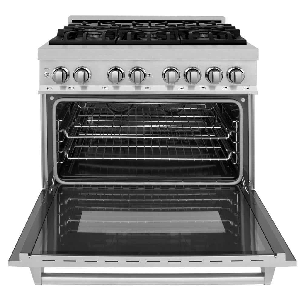 ZLINE ZLINE 36 in. Legacy Dual Fuel Range in Satin Stainless Steel w/ Door RAS-SN-36