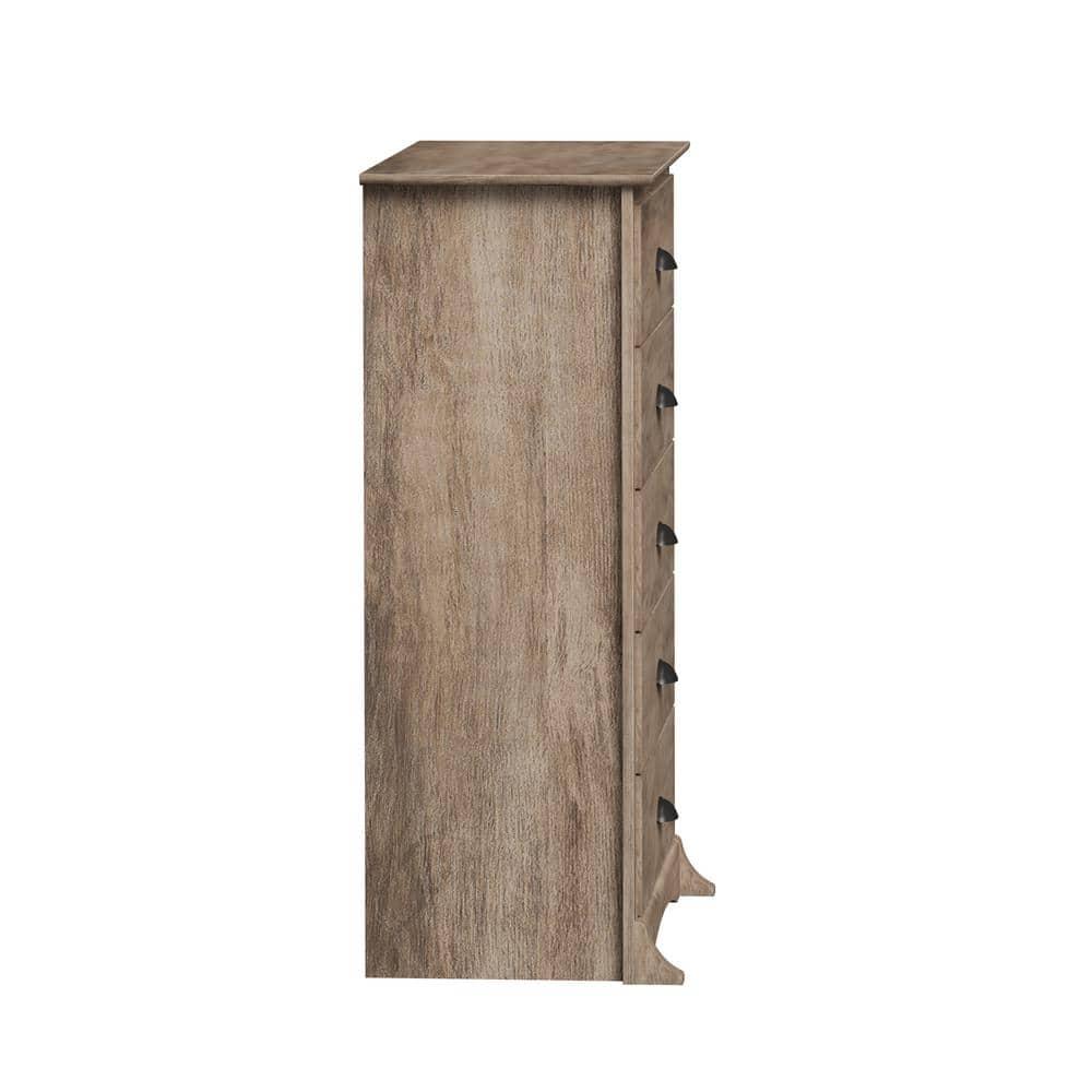 5 Drawer Salt Spring Dresser Drifted Gray - Prepac