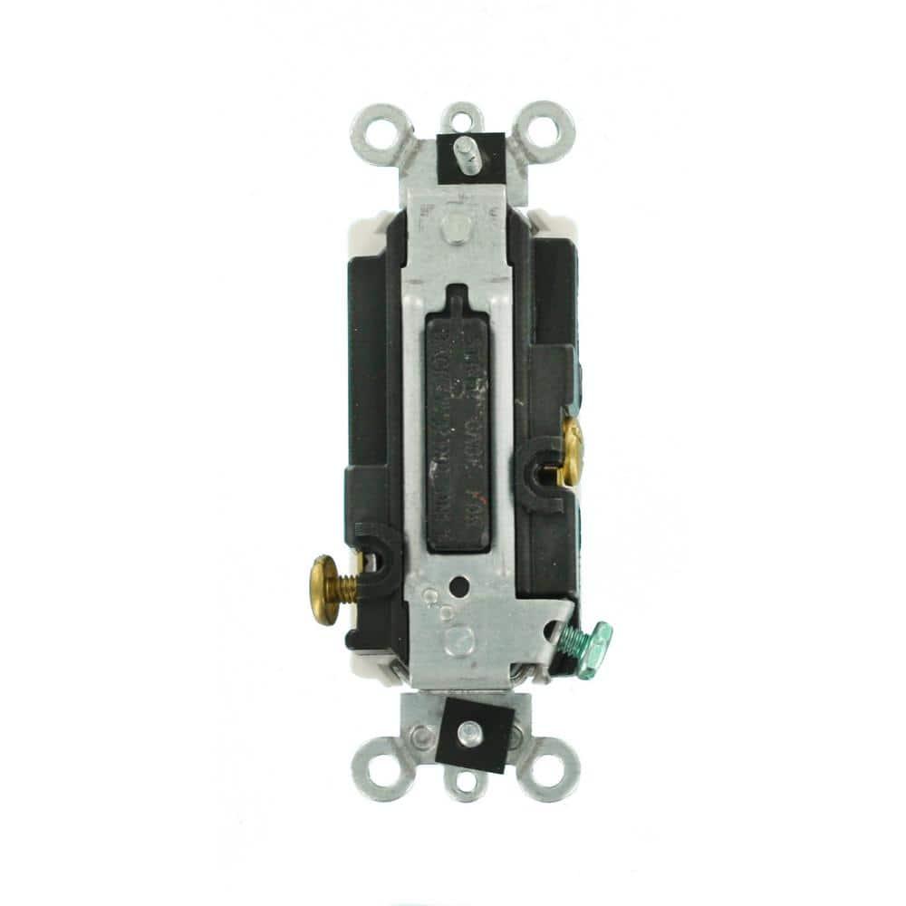 Leviton 56080-2W 3A, 24V AC/DC Low Voltage Momentary Contact Single Pole Single Throw Decora Plus Switch, Center Off, Commercial Spec Grade - WHITE