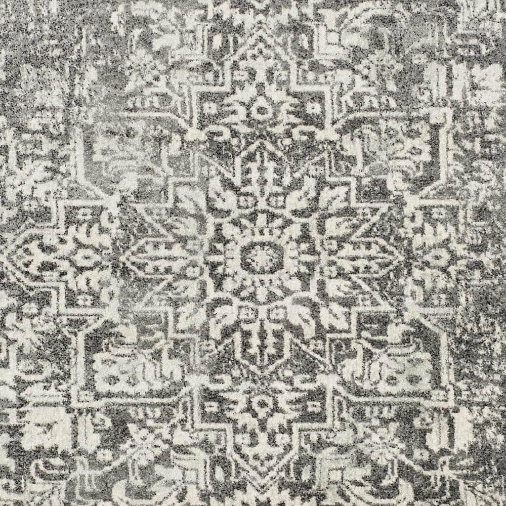 SAFAVIEH Evoke Trena Traditional Distressed Area Rug, Grey/Ivory, 9' x 12'