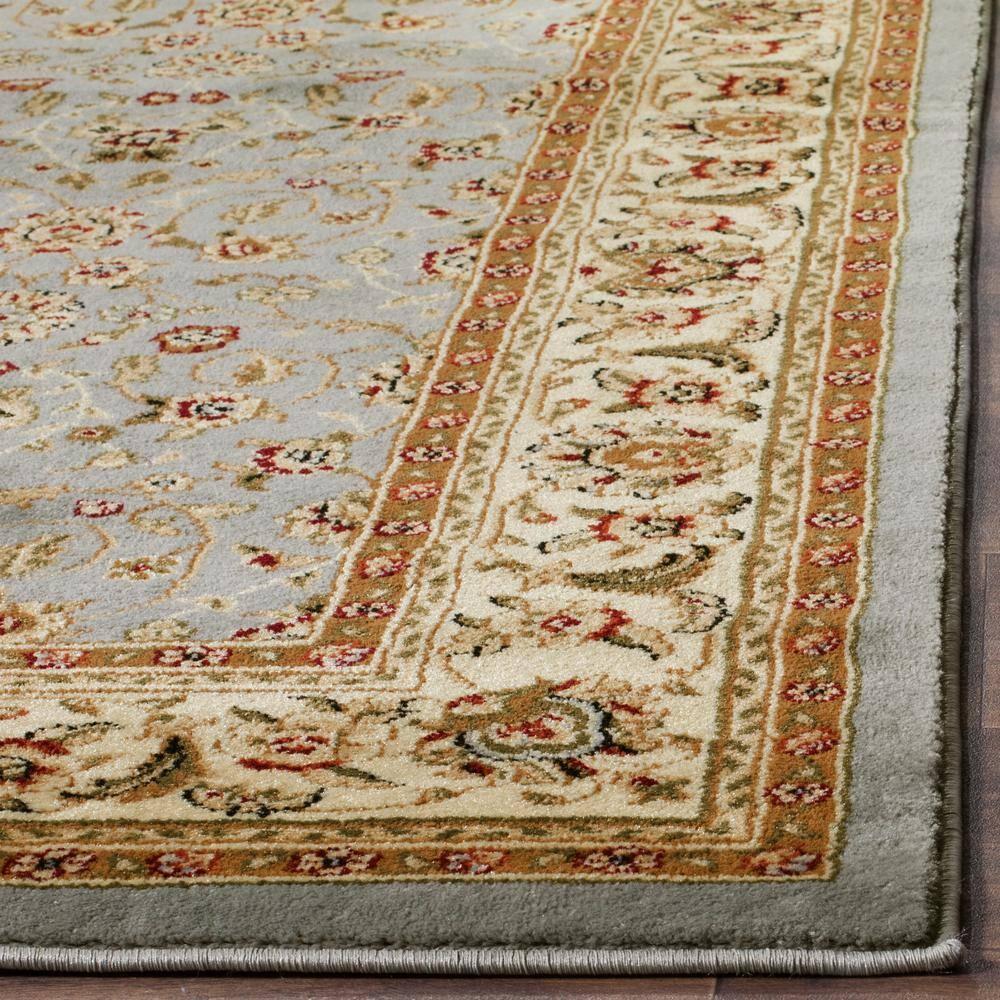 Lyndhurst LNH312 Power Loomed Area Rug - Light Blue/Ivory - 5'3"x7'6" - Safavieh.