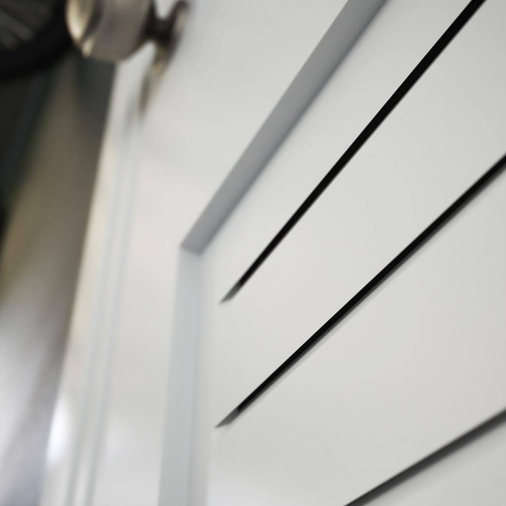 80'' Solid Wood Louvered Painted Slab Door