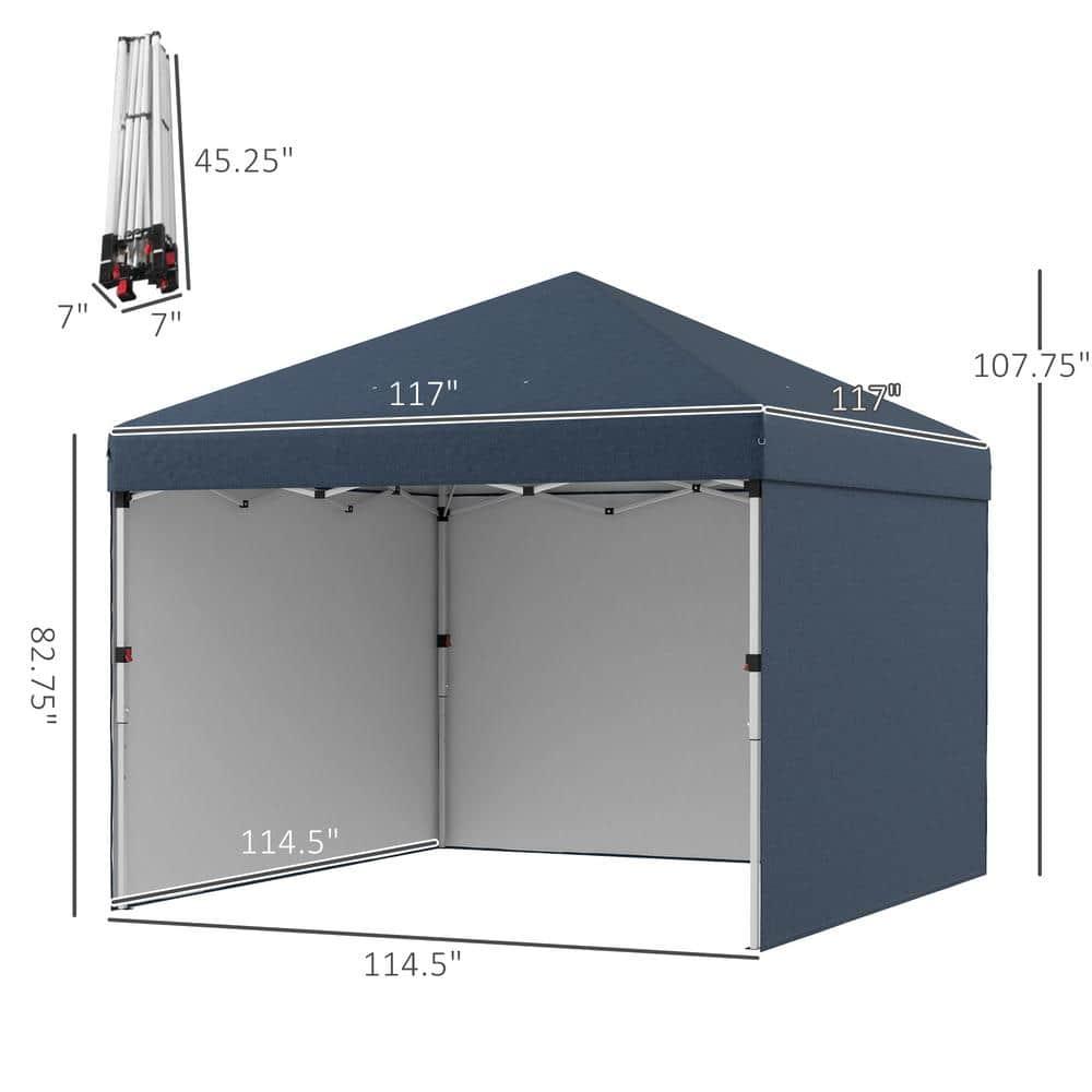 Outsunny 10 Ft. W x 10 Ft. D Steel Party Tent | Wayfair