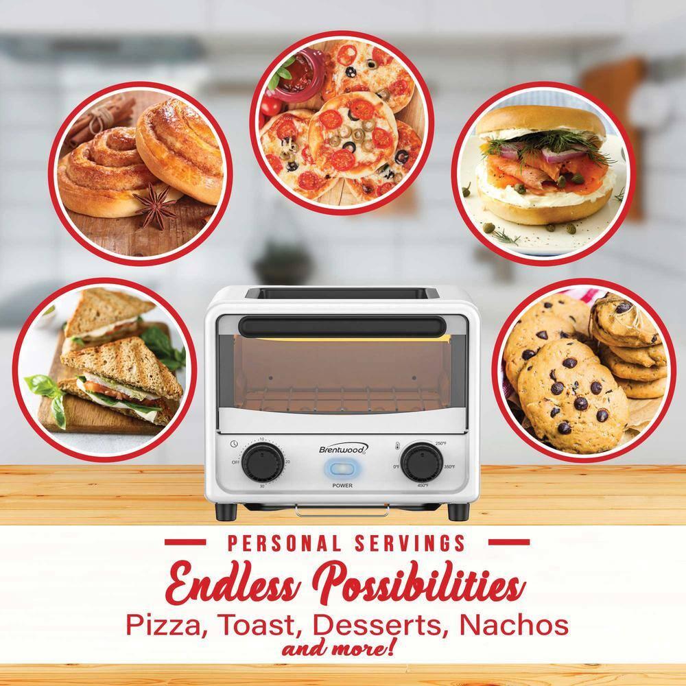 Winston Brands Mini Toaster Oven with Removable Non-Stick Griddle