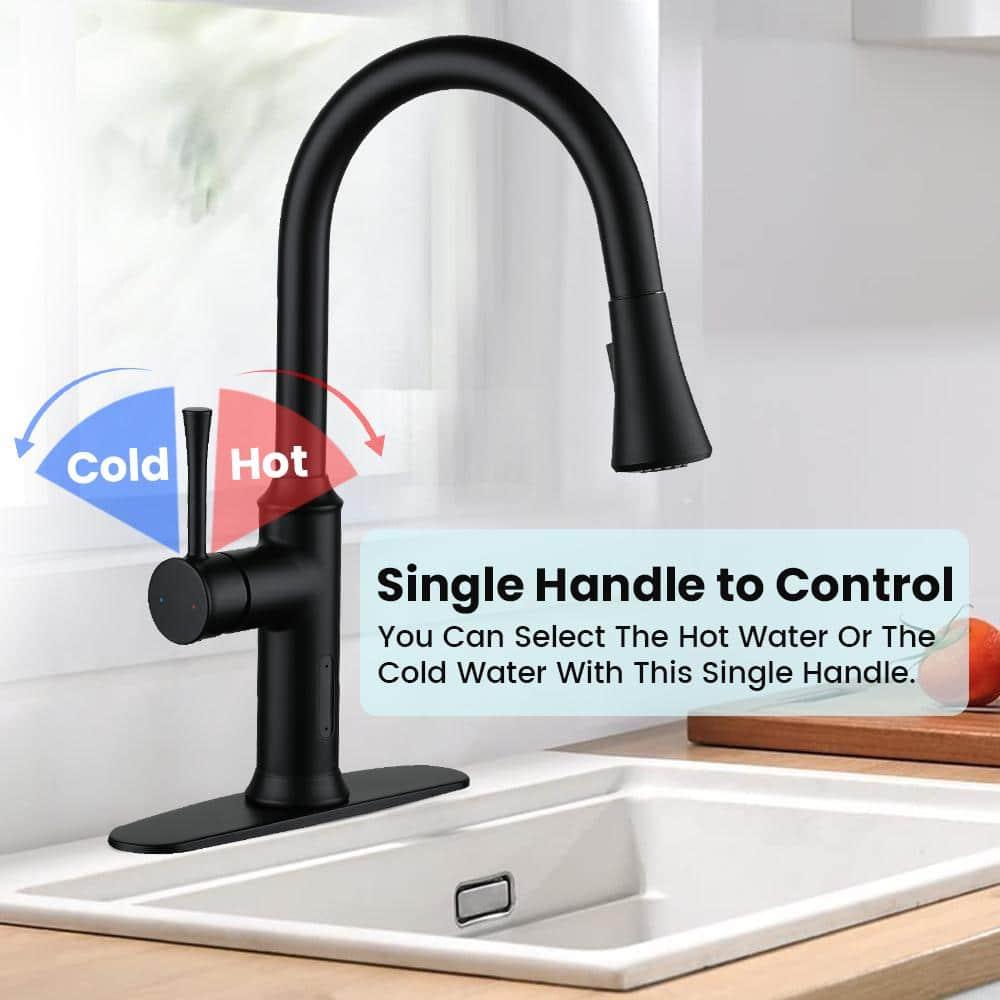 Willow Smart Faucet Touchless Pull Down Sprayer Kitchen Faucet with Voice and Motion Control