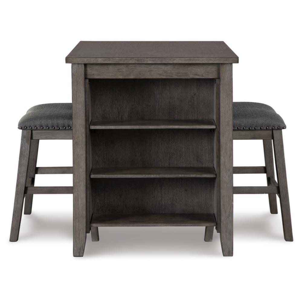 Set of 3 Caitbrook Counter Height Dining Table and Bar Stools Gray - Signature Design by Ashley