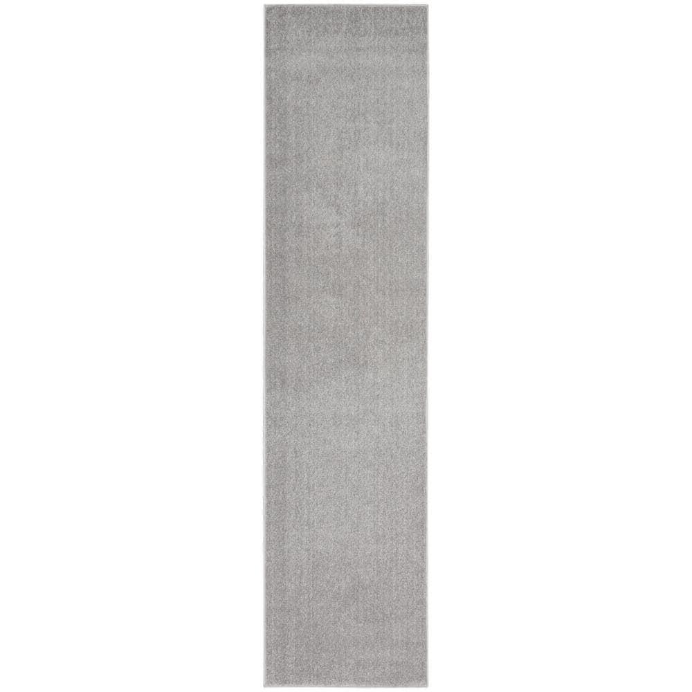 Nourison Essentials Easy Care Indoor Outdoor Area Rug - Silver Grey 2'2" x 12'