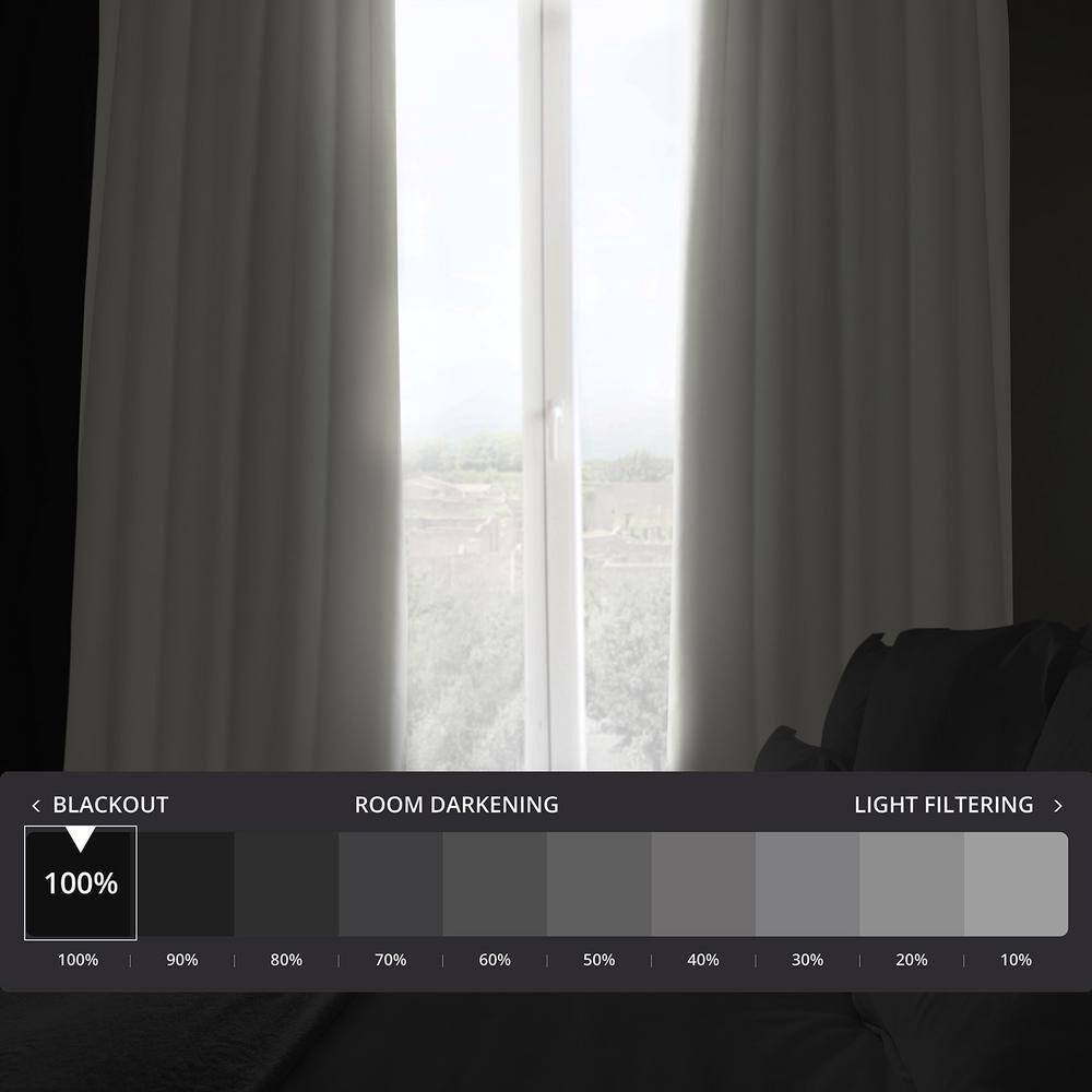 Exclusive Fabrics  Performance Linen Hotel Blackout Curtain (1 Panel) 50 X 84 - Off White
