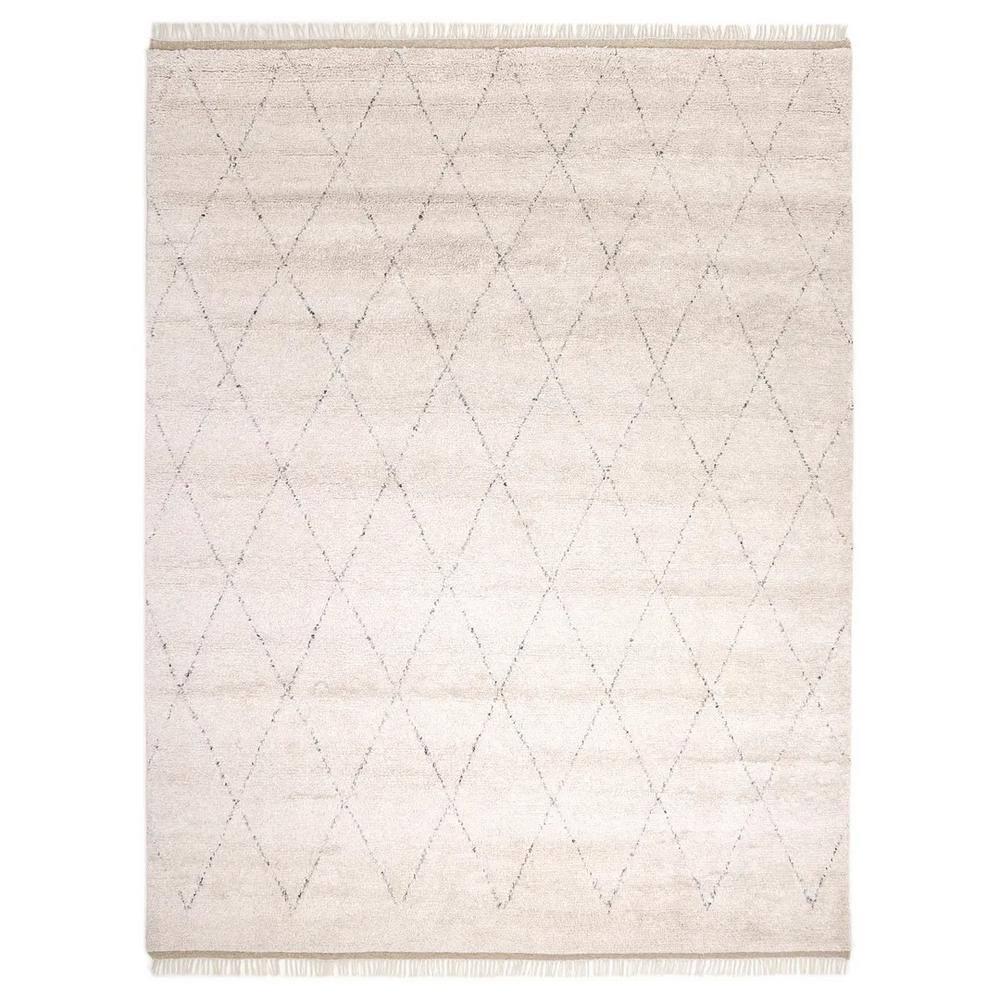 Ferra Hand-Knotted Wool-Blend Moroccan Style Shag Rug - 8' x 10'