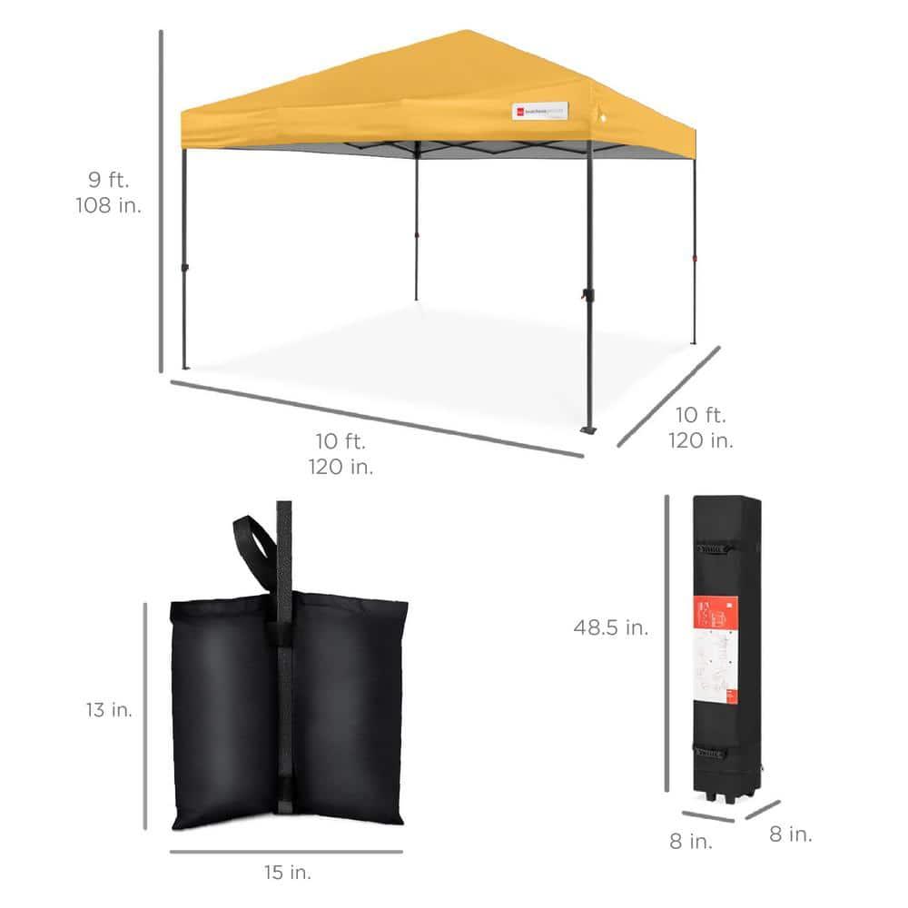 Best Choice Products Easy Setup Pop Up Canopy W/ 1-Button Setup, Wheeled Case, 4 Weight Bags & Reviews | Wayfair