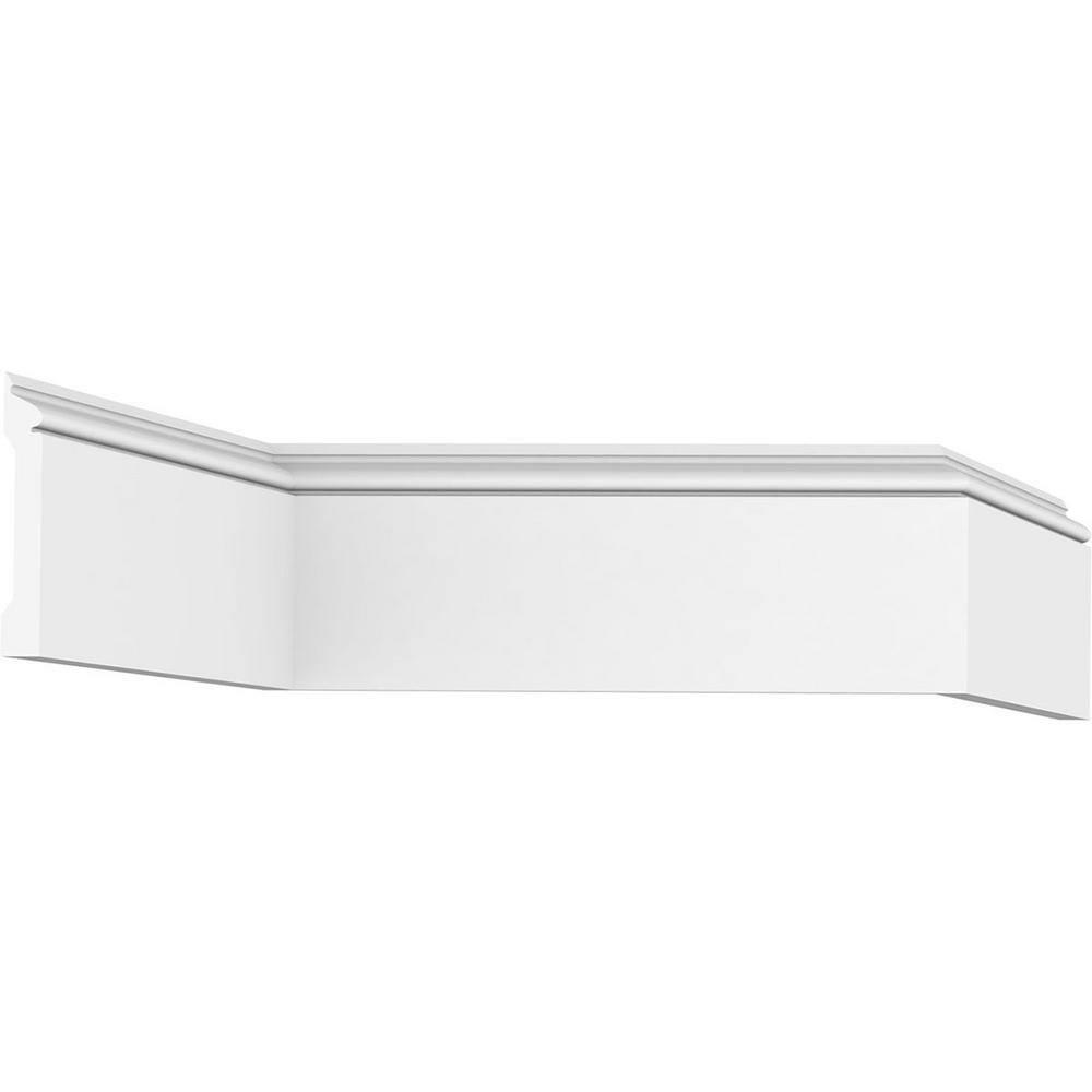 Ekena Millwork WM163E - 5"H x 1/2"P x 96"L Speed Base Moulding, PVC