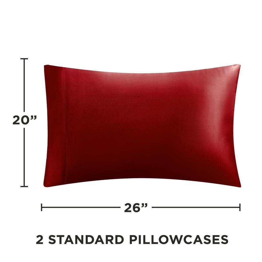 Juicy Couture Juicy Couture Silky Satin Pillows Case Sets with Envelope Closure (Set of 2)