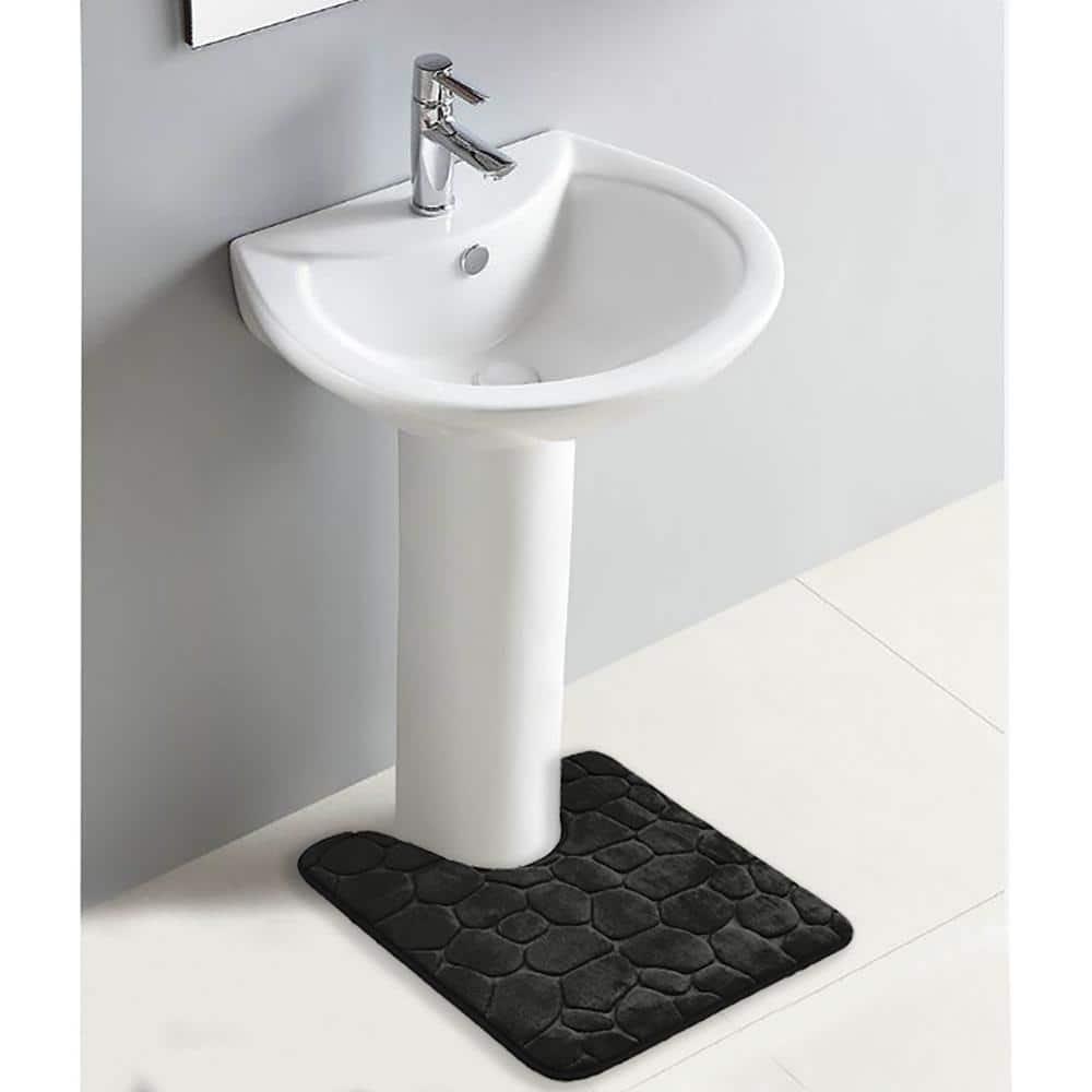 Evideco Pebbles 3D Contour Mat Microfiber Memory Foam 20' x 20"