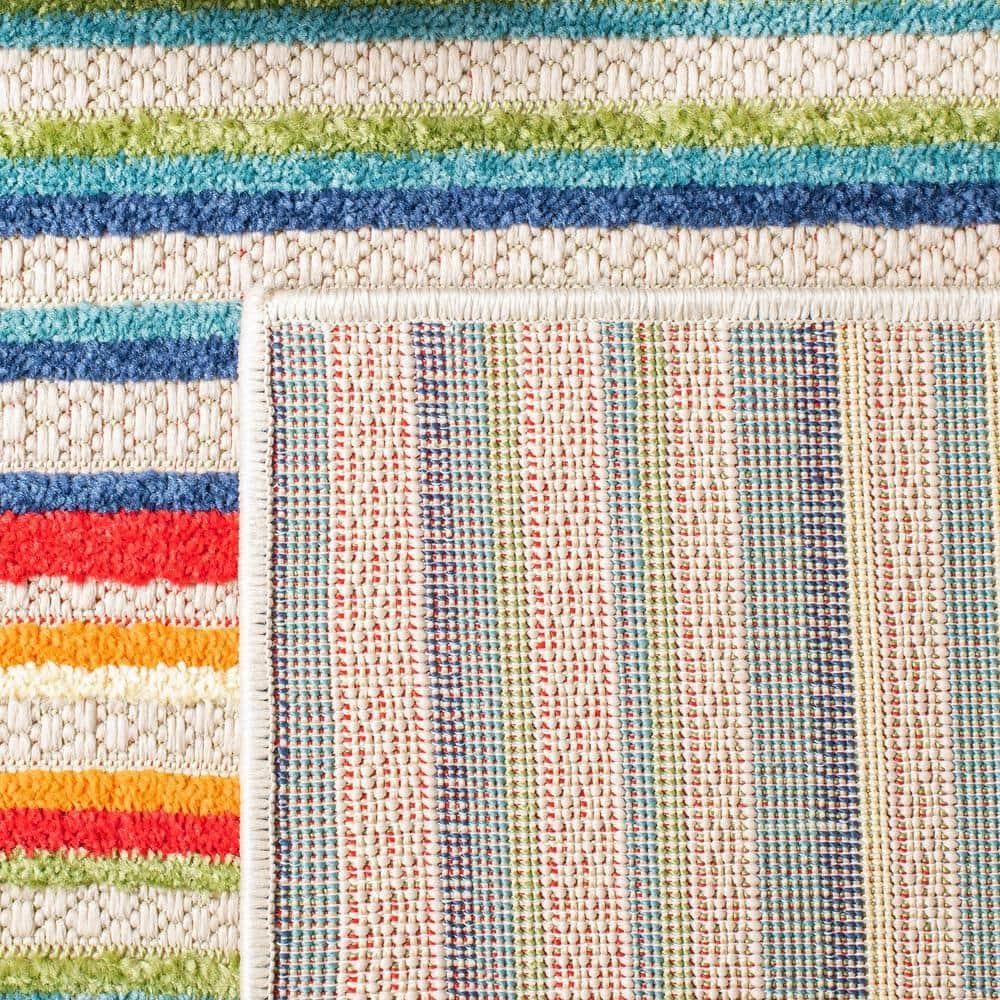 Cabana CBN323 Loomed Indoor Runner Rug - Ivory/Green - 2'2"x9' - Safavieh