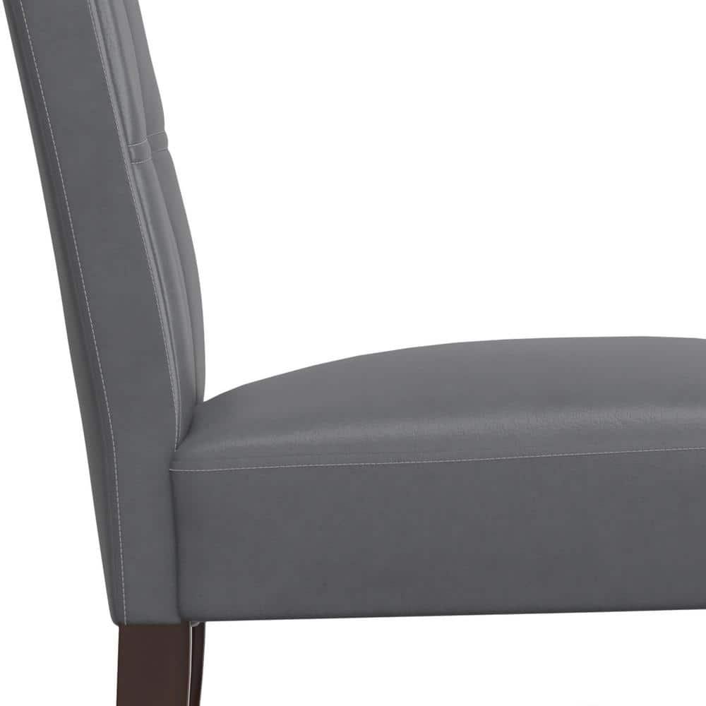 Simpli Home Ezra Dining Chair (Set of 2) in Stone Grey