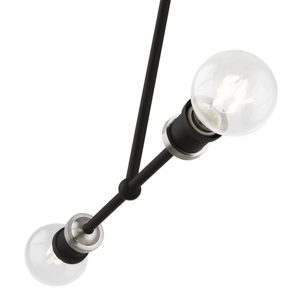 Livex Lighting Lansdale 2 - Light Chandelier in Black/Brushed Nickel