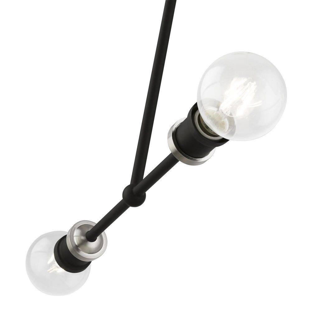 Livex Lighting Lansdale 2 - Light Chandelier in  Black/Brushed Nickel