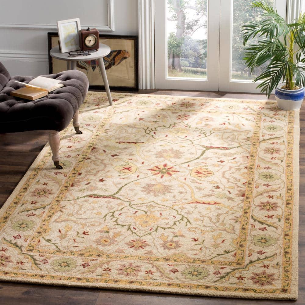 Antiquity AT14 Hand Tufted Indoor Area Rug - Ivory - 4'x6' - Safavieh