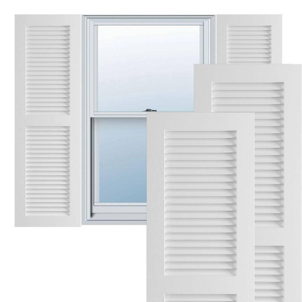 True Fit PVC Two Equal Louver Shutters