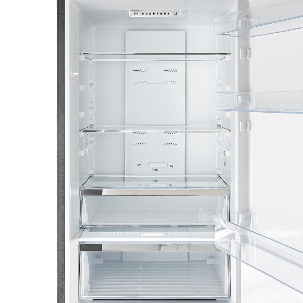 Guardia 46.8-Inch Side-by-Side Bottom Freezer Refrigerator Stainless Steel, 21.6 cu.ft.