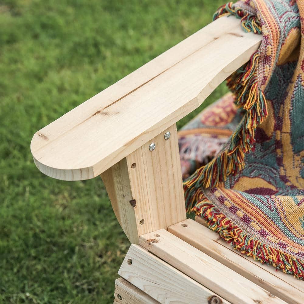 Classic Unfinished Wood Adirondack Chair