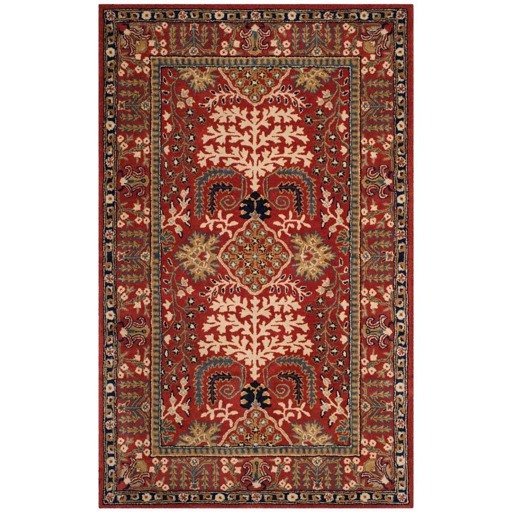 Antiquity AT64 Hand Tufted Area Rug - Red/Multi - 5'x8' - Safavieh.