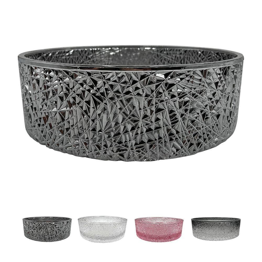 Stadium 14" Glass Circular Bathroom Vessel Sink - Timeless Collection