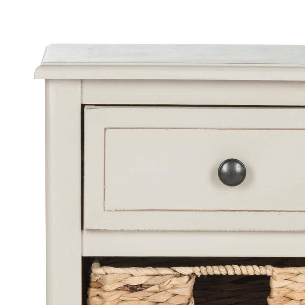 Everly Drawer Side Table - Vintage Grey - Safavieh.