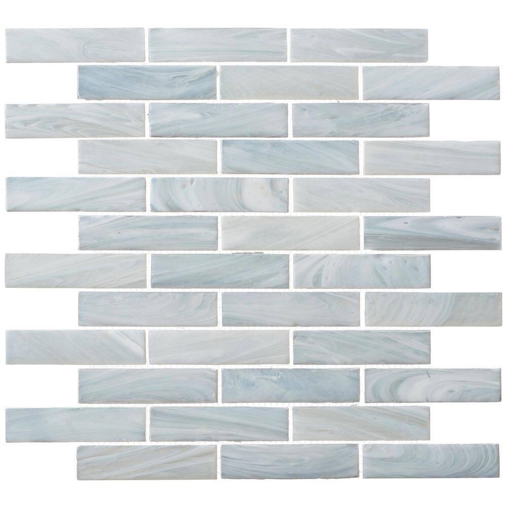 Dorian 1-in. x 4-in. Beveled Brick Joint Satin Glass Wall & Floor Mosaic Tile