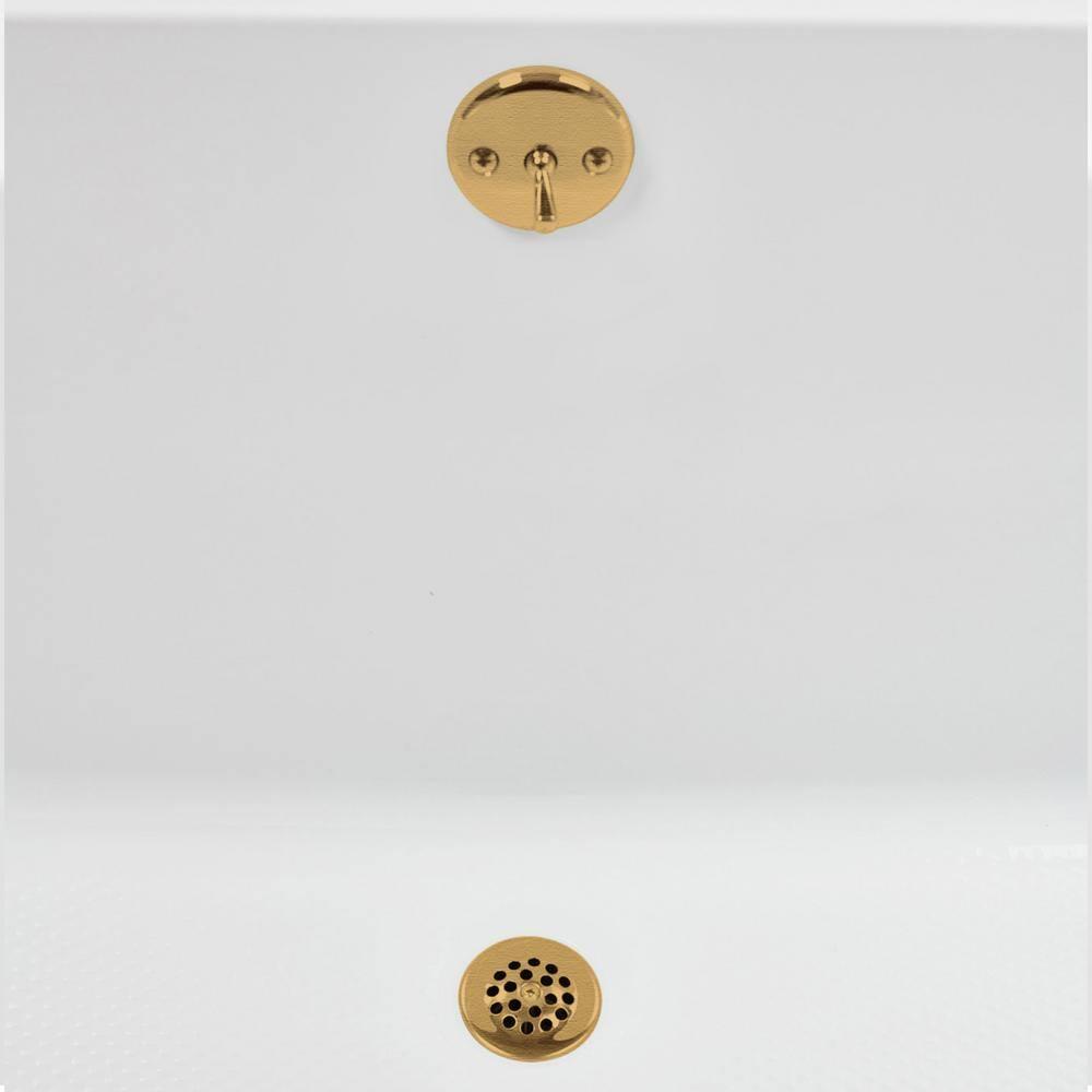 60" x 32" Acrylic Soaking Drop-In Bathtub, Drain Included