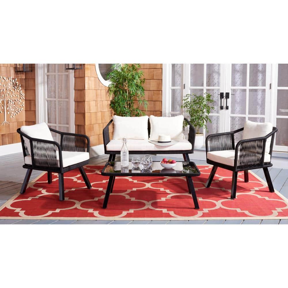 Highland Dunes Orme 4 Piece Rattan Sofa Seating Group with Cushions & Reviews | Wayfair