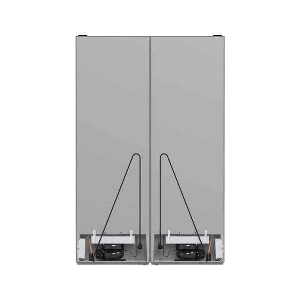 Guardia 46.8-Inch Side-by-Side Bottom Freezer Refrigerator Stainless Steel, 21.6 cu.ft.