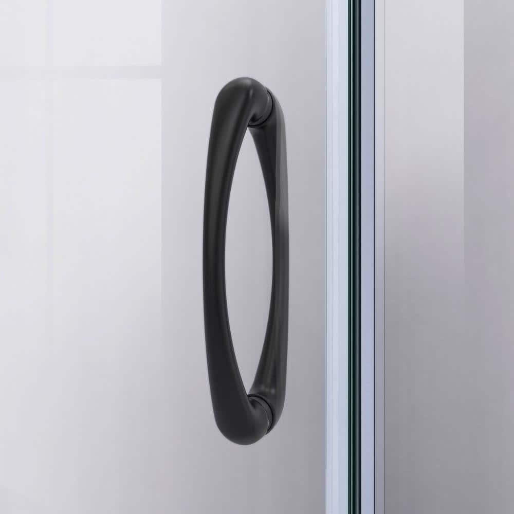 Prime 36" W x 36" D x 74.75" H Semi-Frameless Round Sliding Shower Enclosure with Base Included