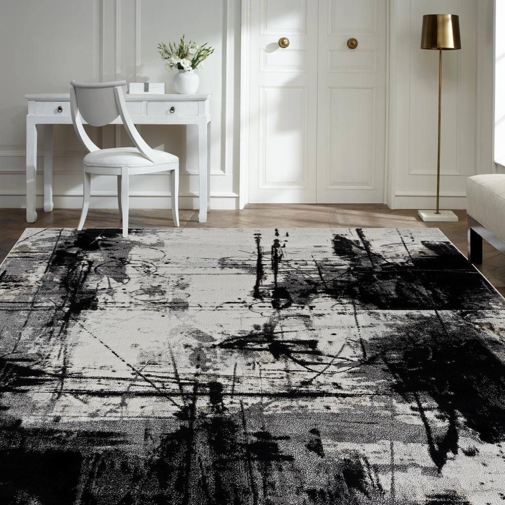 Black and Zinc 2 ft. x 3 ft. Area Rug